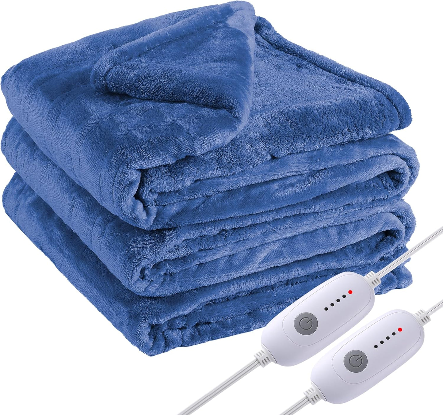Electric Heated Blanket Queen Size with Dual Controllers for Comfort