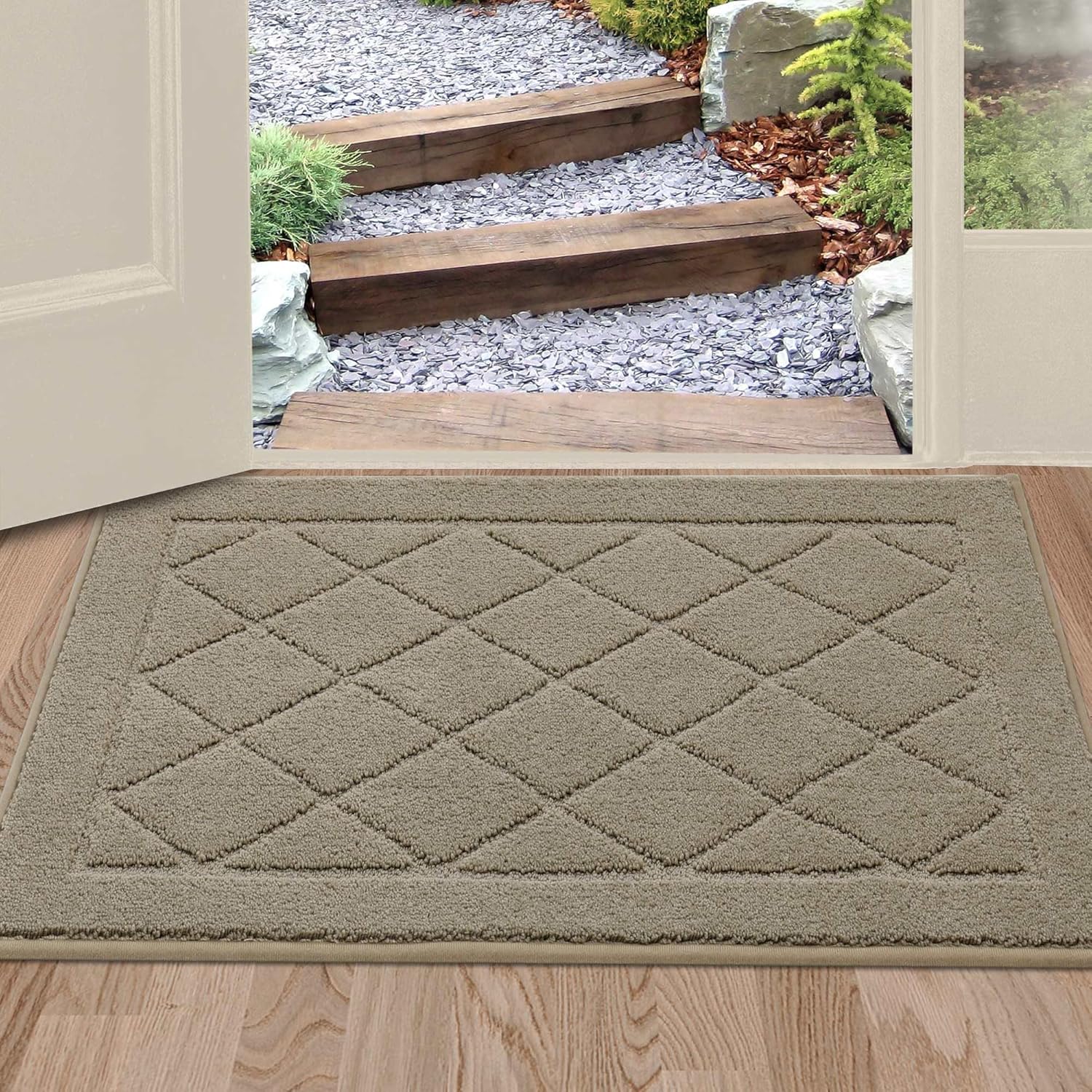 BEQHAUSE Dirt Trapper Door Mat for Muddy Wet Shoes & Paws