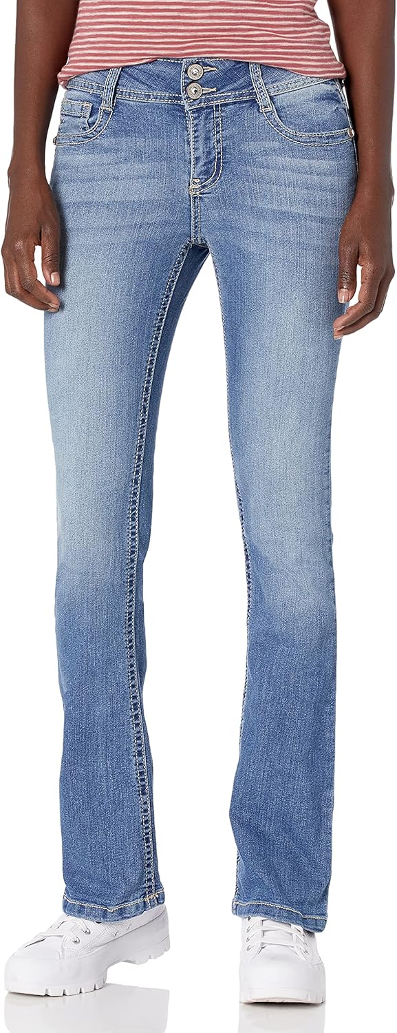 WallFlower Women's Luscious Curvy Bootcut Jeans for Every Body