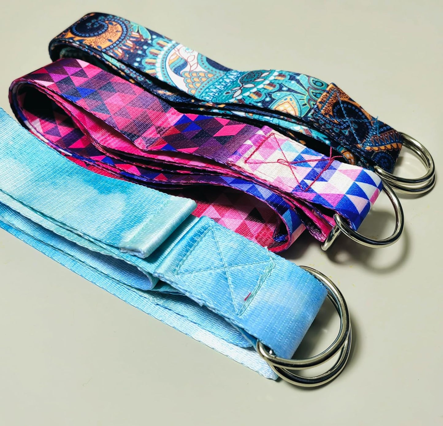 Adjustable Non-Slip Cotton Yoga Strap