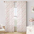 Pink Curtains for Nursery Girls Bedroom with Floral Elegance