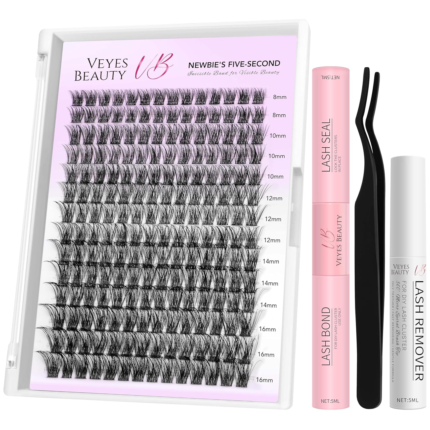 VEYESBEAUTY Lash Clusters Kit for Effortless Eyelash Extensions