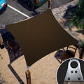 ColourTree Super Ring 8ft x 18ft Brown Sun Shade Sail - Heavy Duty
