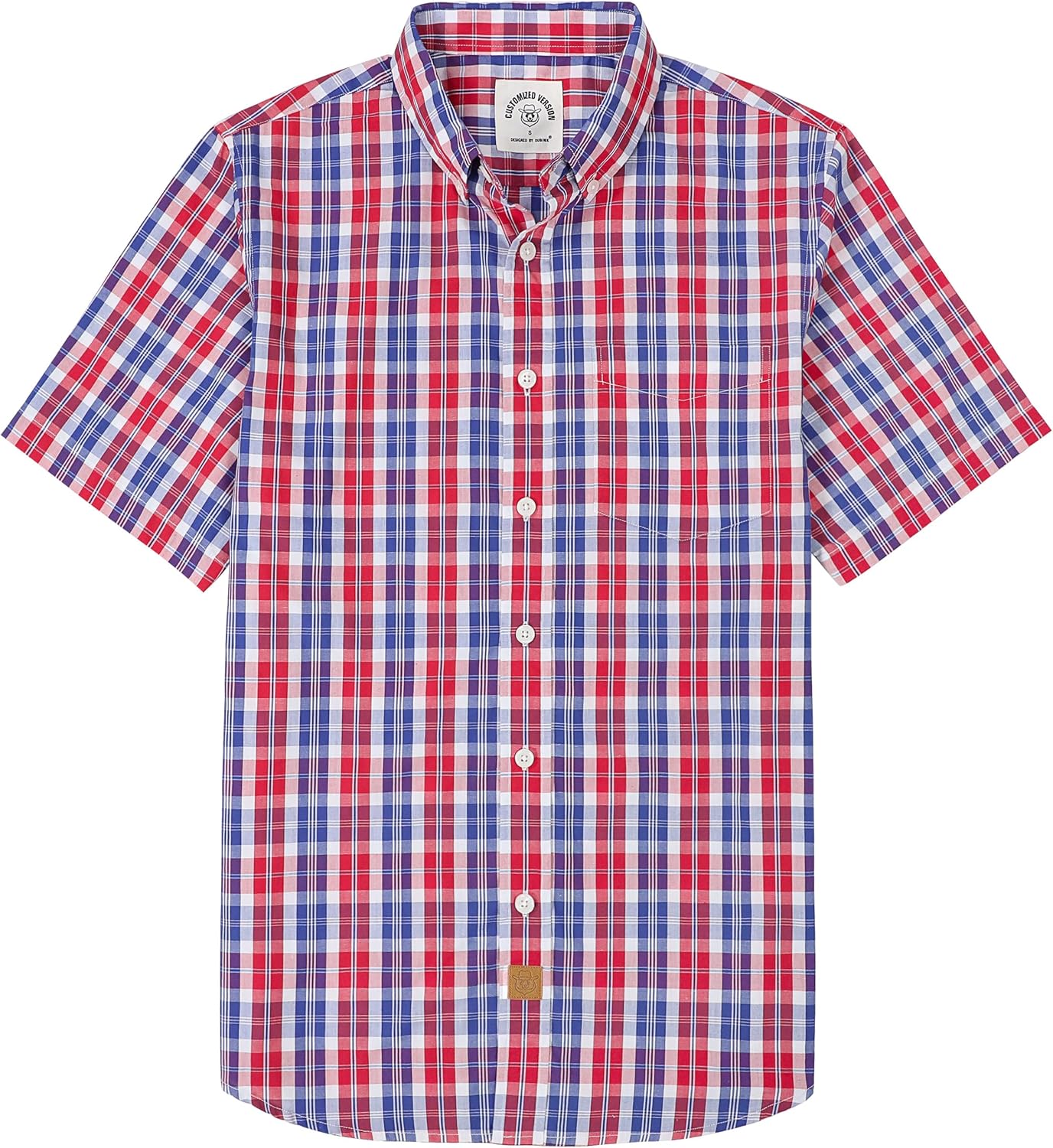Dubinik Mens Short Sleeve Button Down Shirts for Summer Style