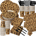 Leopard Print Party Decoration Set 452 Pcs - Serve 50 Guests