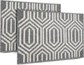 Emerson 2-Pack Indoor Doormats 32in x 20in - Low Profile, Machine