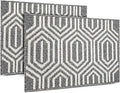 Indoor Outdoor Doormats 2 Pack - Low Profile Absorbent Entry Rugs