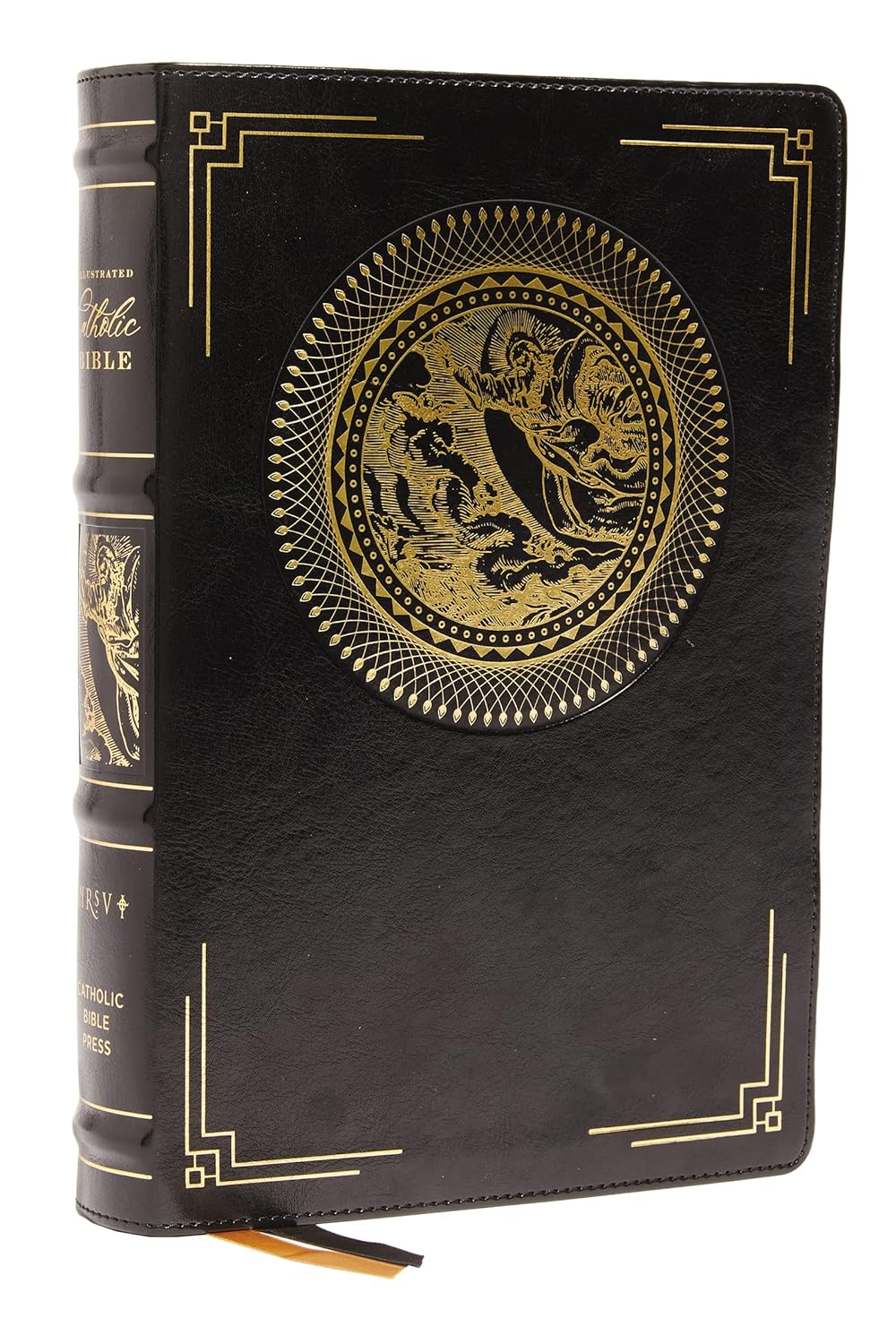 NRSVCE Illustrated Catholic Bible Leathersoft Black Comfort Print