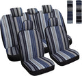 Baja Saddle Blanket Car Seat Covers Full Set - Breathable, Washable