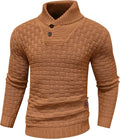 Zaitun Men's Turtleneck Sweater Shawl Collar Pullover - Warm Comfort