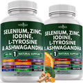 Selenium Zinc Iodine L Tyrosine Ashwagandha Supplement - Balanced
