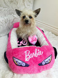 Barbie Plush Car Pet Bed - Cozy Plush Pink Bed for Small Dogs