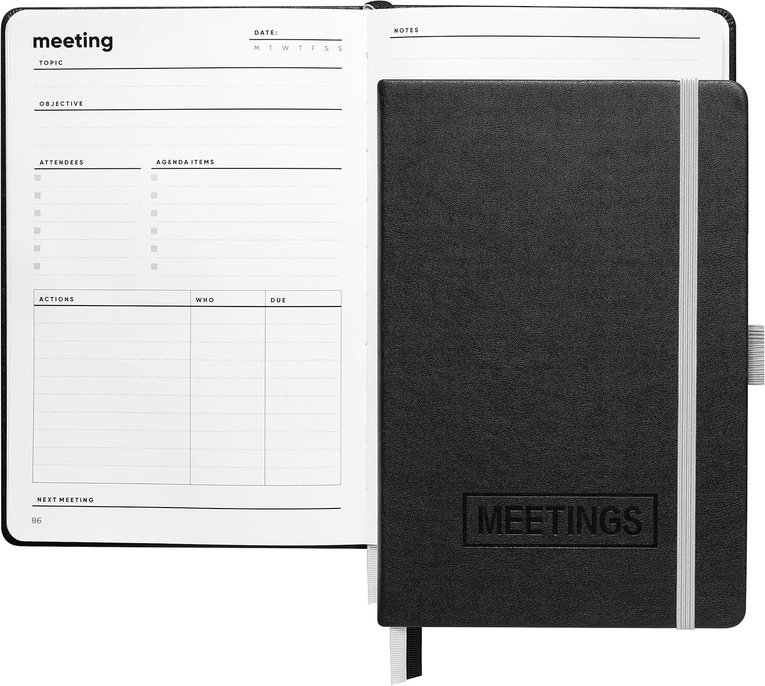 HUSTLE Co. Professional Meeting Planner - Boost Productivity