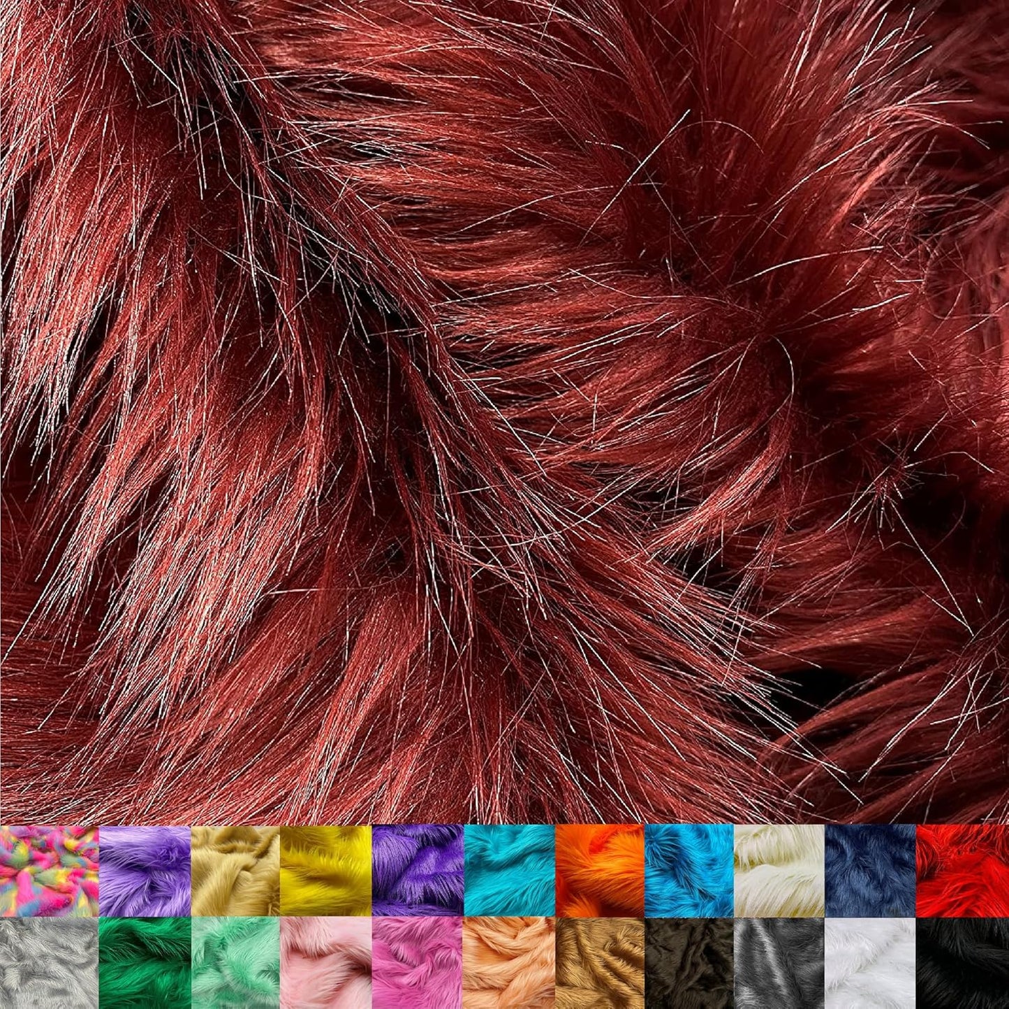 Ice Fabrics Faux Fur Fabric - Super Soft Shaggy Mohair 60in