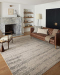 Darby Collection DAR-02 Oatmeal/Charcoal 11ft-6in x 15ft Area Rug