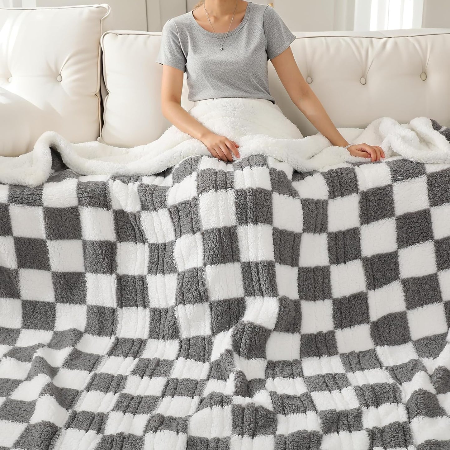 Electric Heated Blanket Full Size with 6 Heating Levels for Comfort