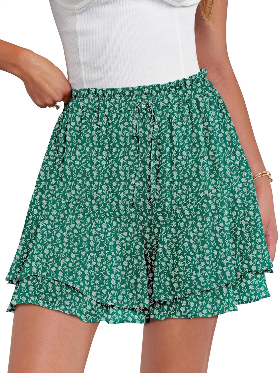 Caracilia Skorts for Women: Trendy Floral Ruffle Mini Skirts