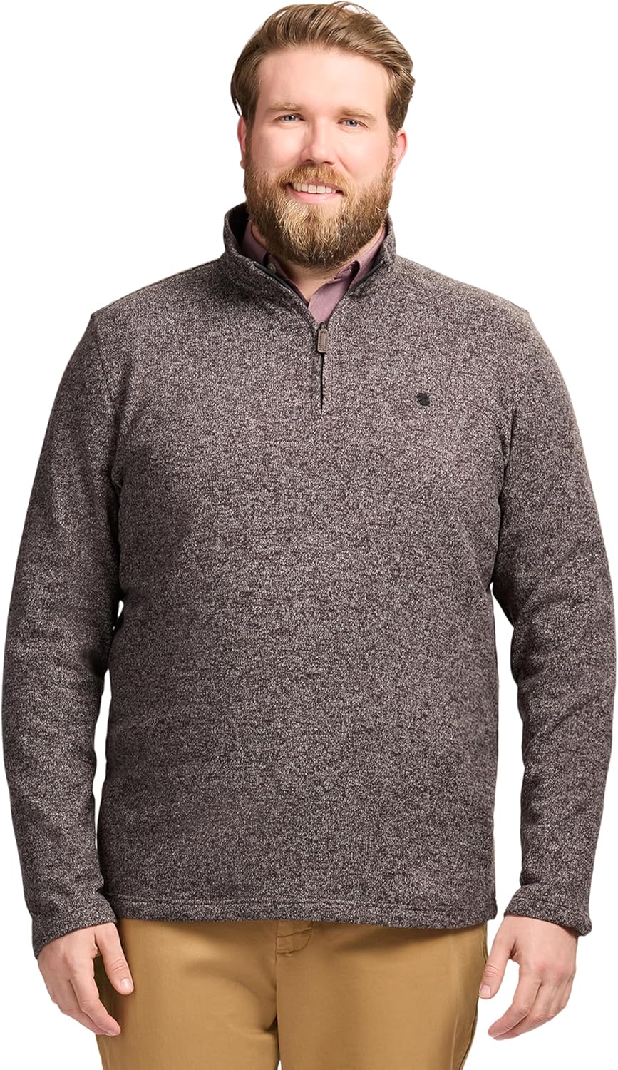 Izod Mens Big and Tall Thermosoft Quarter Zip Sweater Fleece