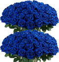 Artificial Blue Roses 60PCS Faux Silk Roses Bouquet - Bulk Decor