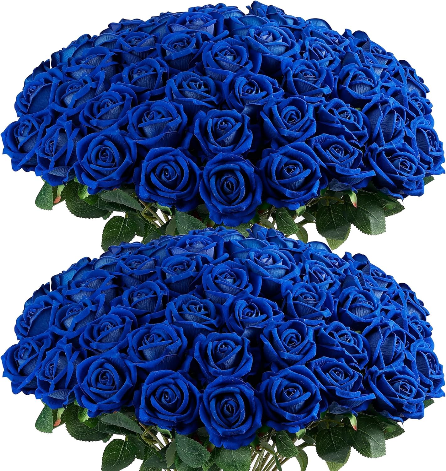 60PCS Fake Blue Roses for Stunning Wedding Centerpieces and Decor