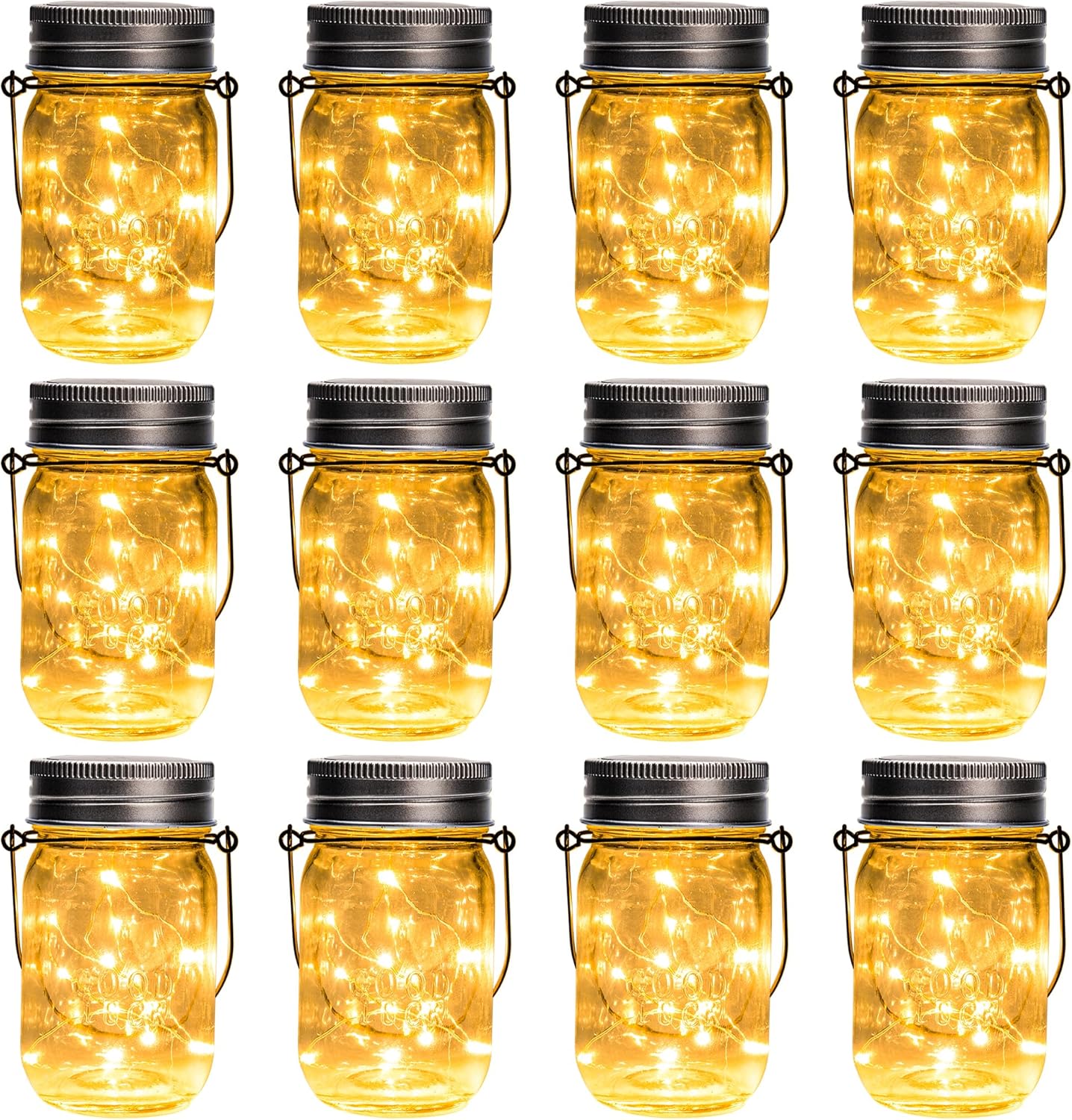 GIGALUMI Solar Mason Jar Lights for Outdoor Garden Decoration