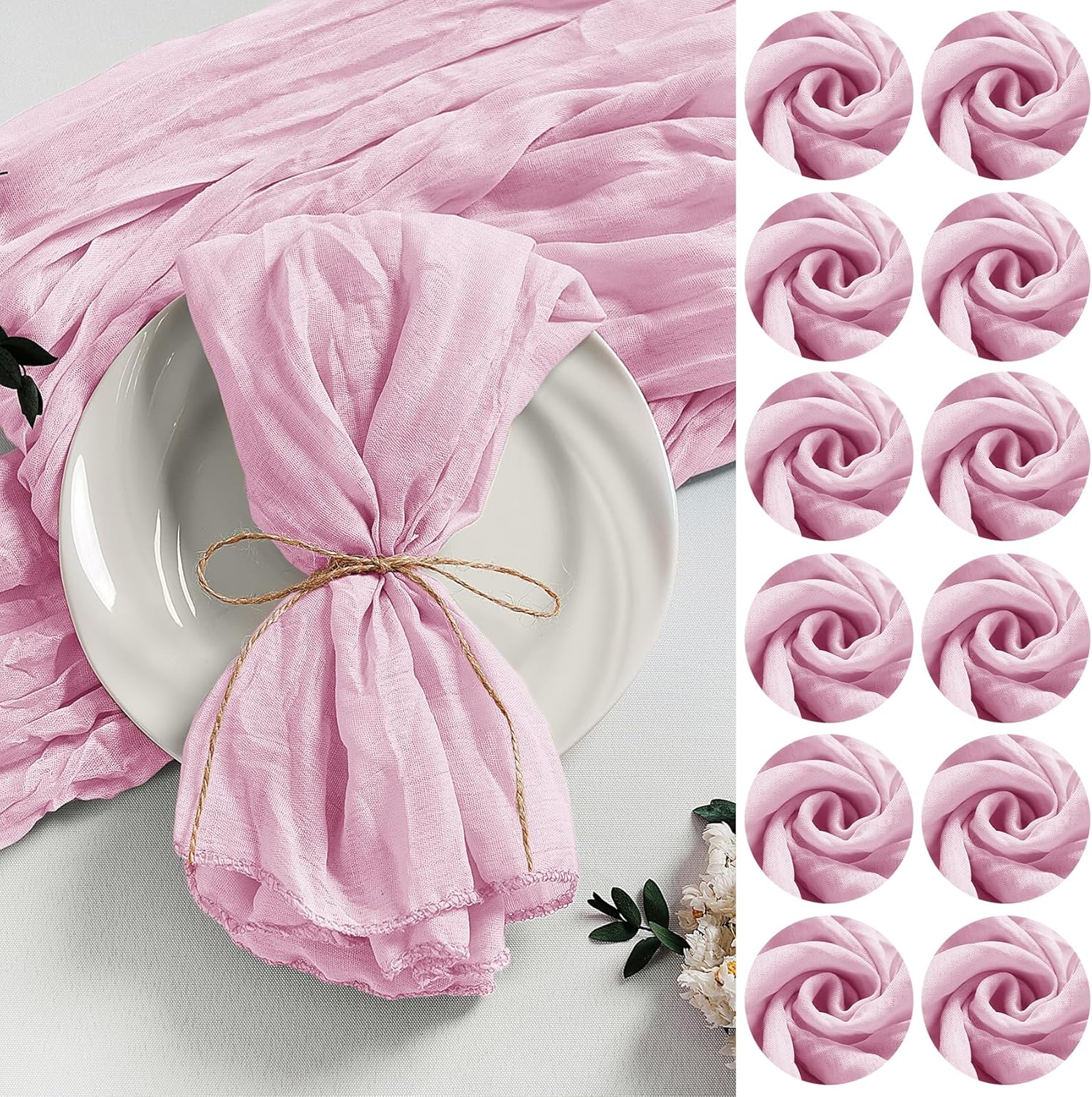 LZY 120 Pack Gauze Cheesecloth Napkins for Elegant Events