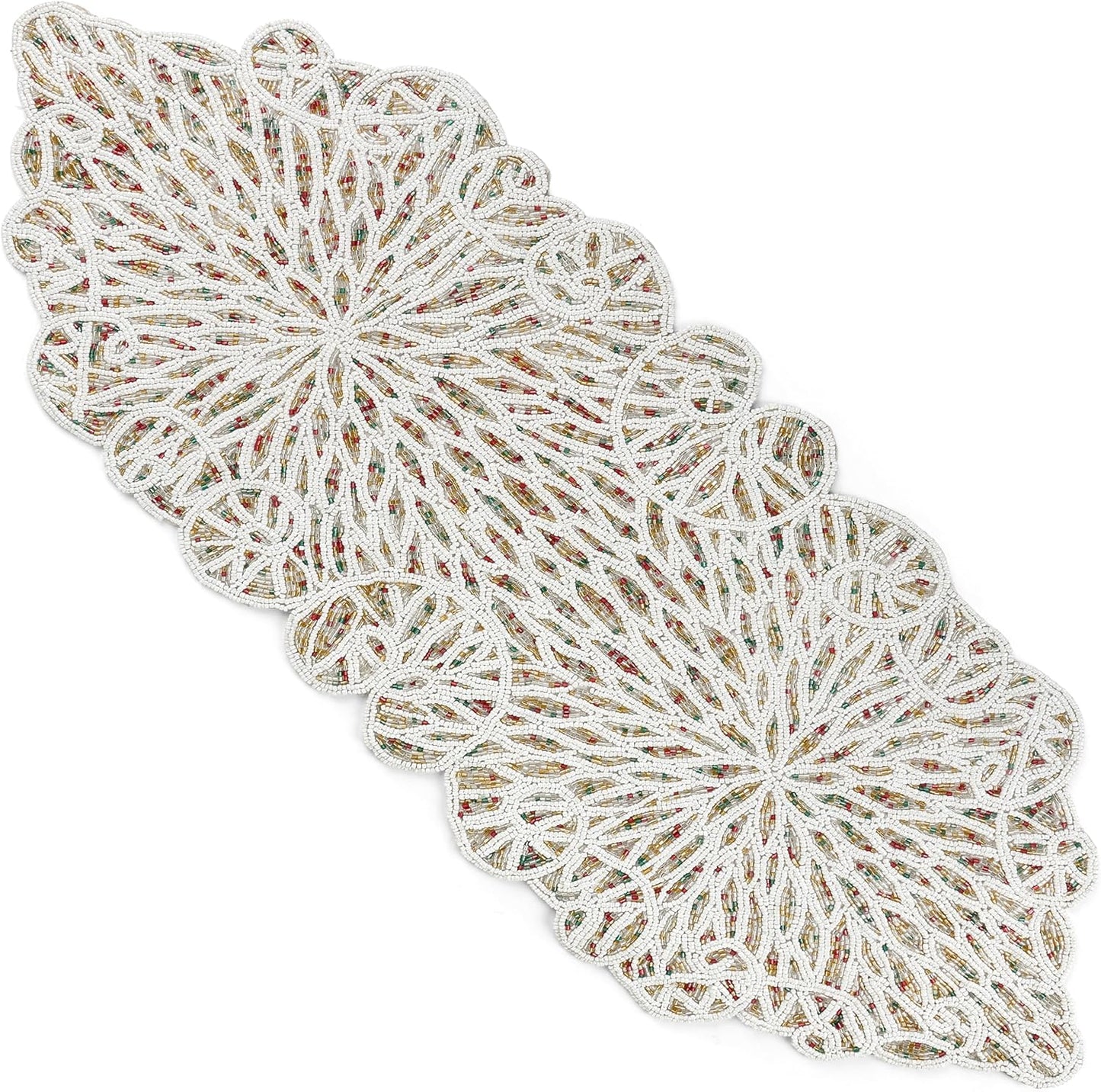 Handmade Beaded Table Runner for Elegant Dining & Events