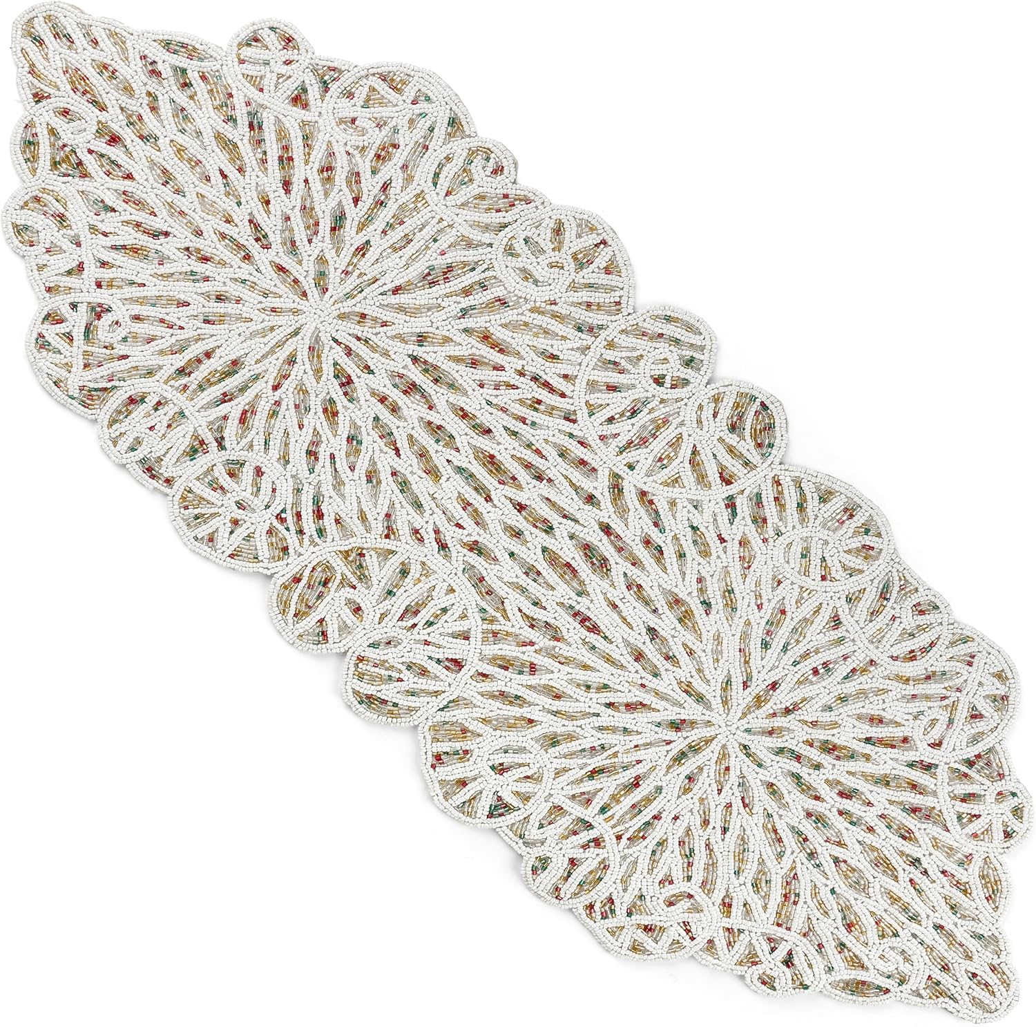 Handmade Beaded Table Runner for Elegant Dining & Events