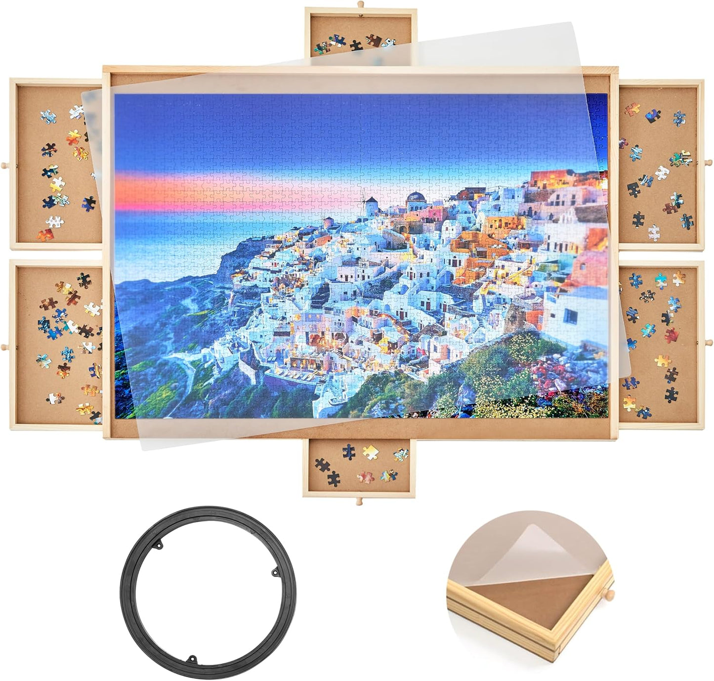 2000 Pieces Puzzle Board with Drawers for Jigsaw Enthusiasts