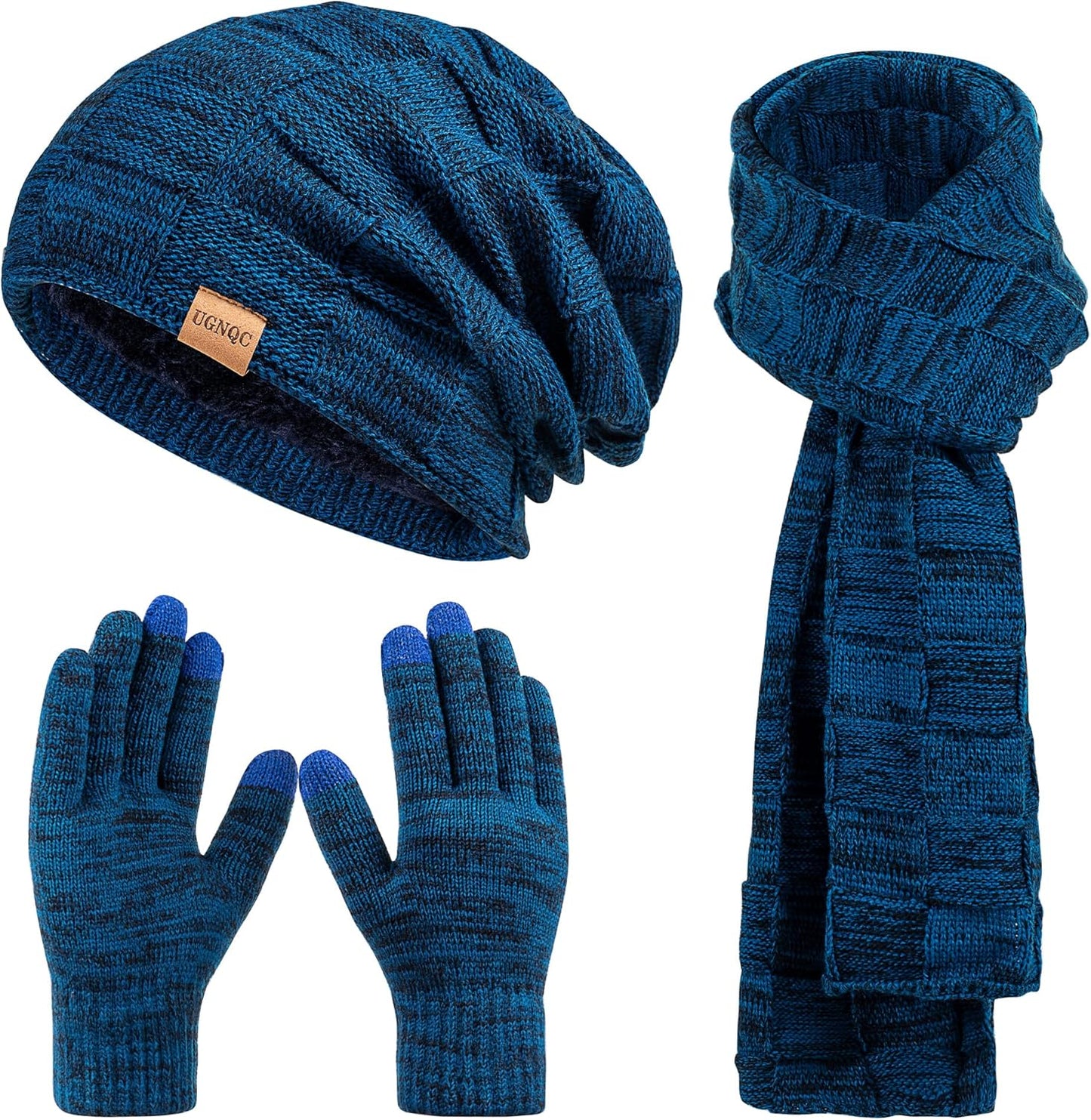 Warm Touchscreen Beanie Set by Yevrimow