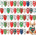Christmas Dog Bandanas 50 Pack - Bulk Festive Pet Scarves