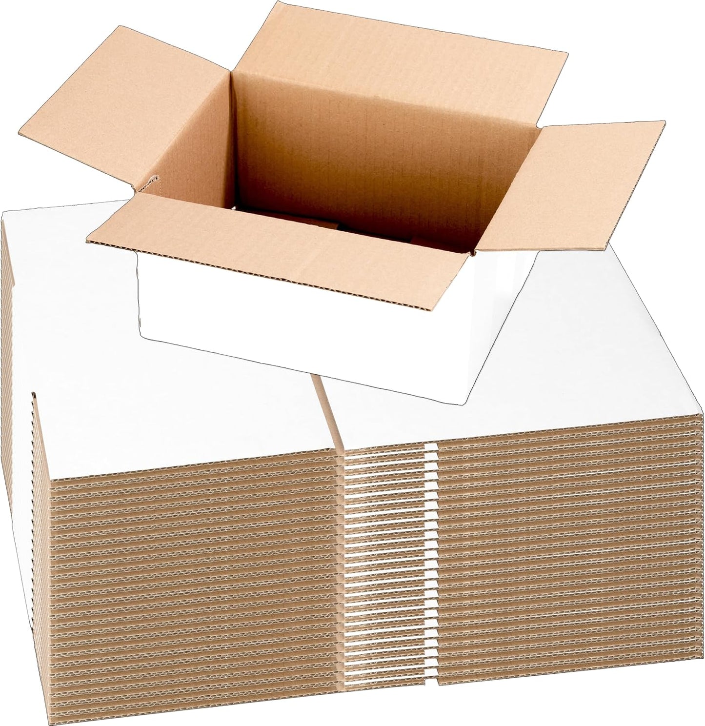 10x7x5ft' White Cardboard Shipping Boxes for Small Business Needs