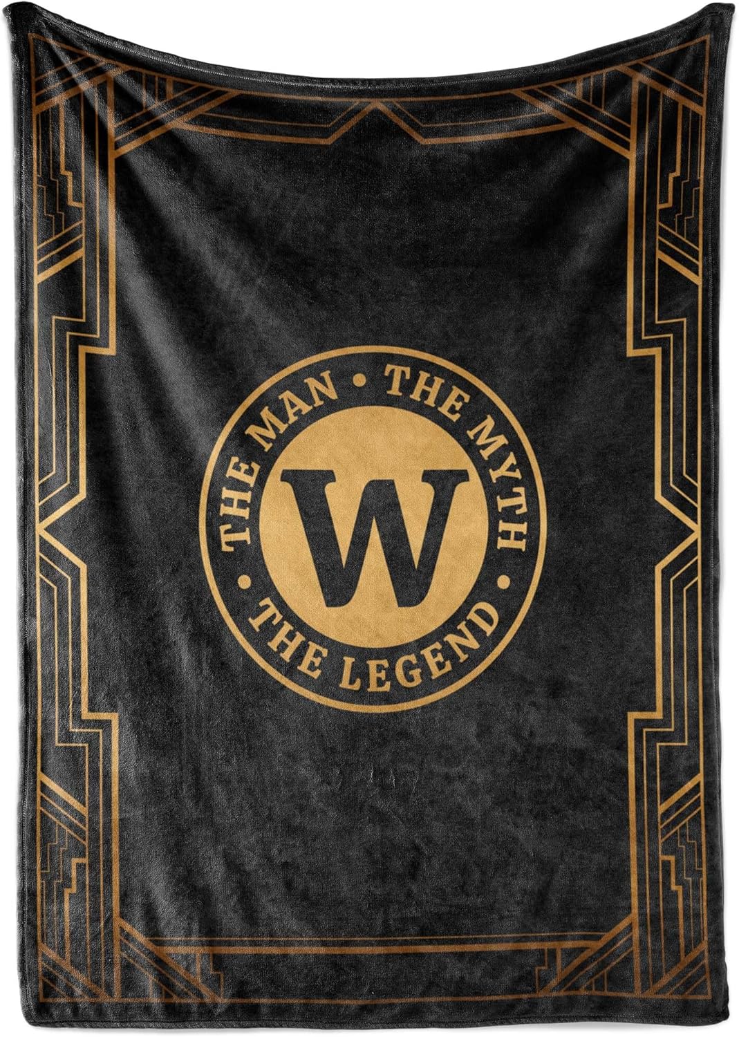 InnoBeta Initial Plush Throw Blanket for Men - Perfect Gift Idea