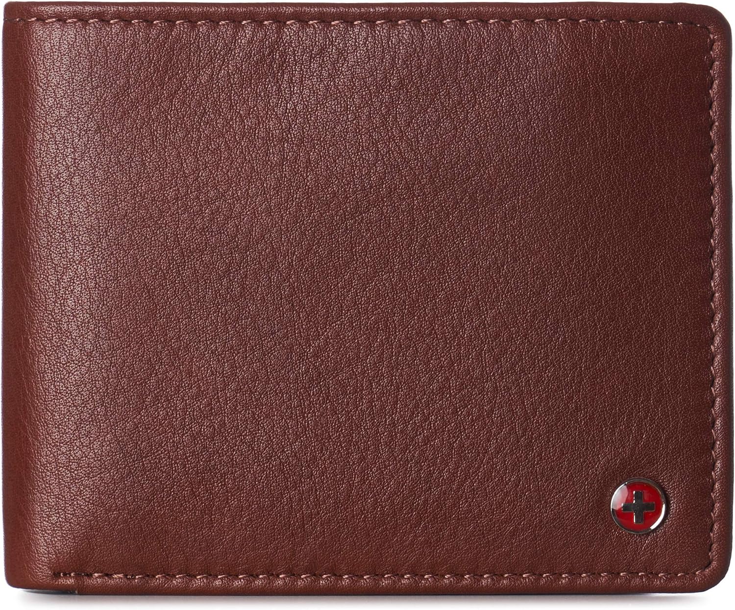 Alpine Swiss Mens Wallet RFID Protected Leather Bifold Design