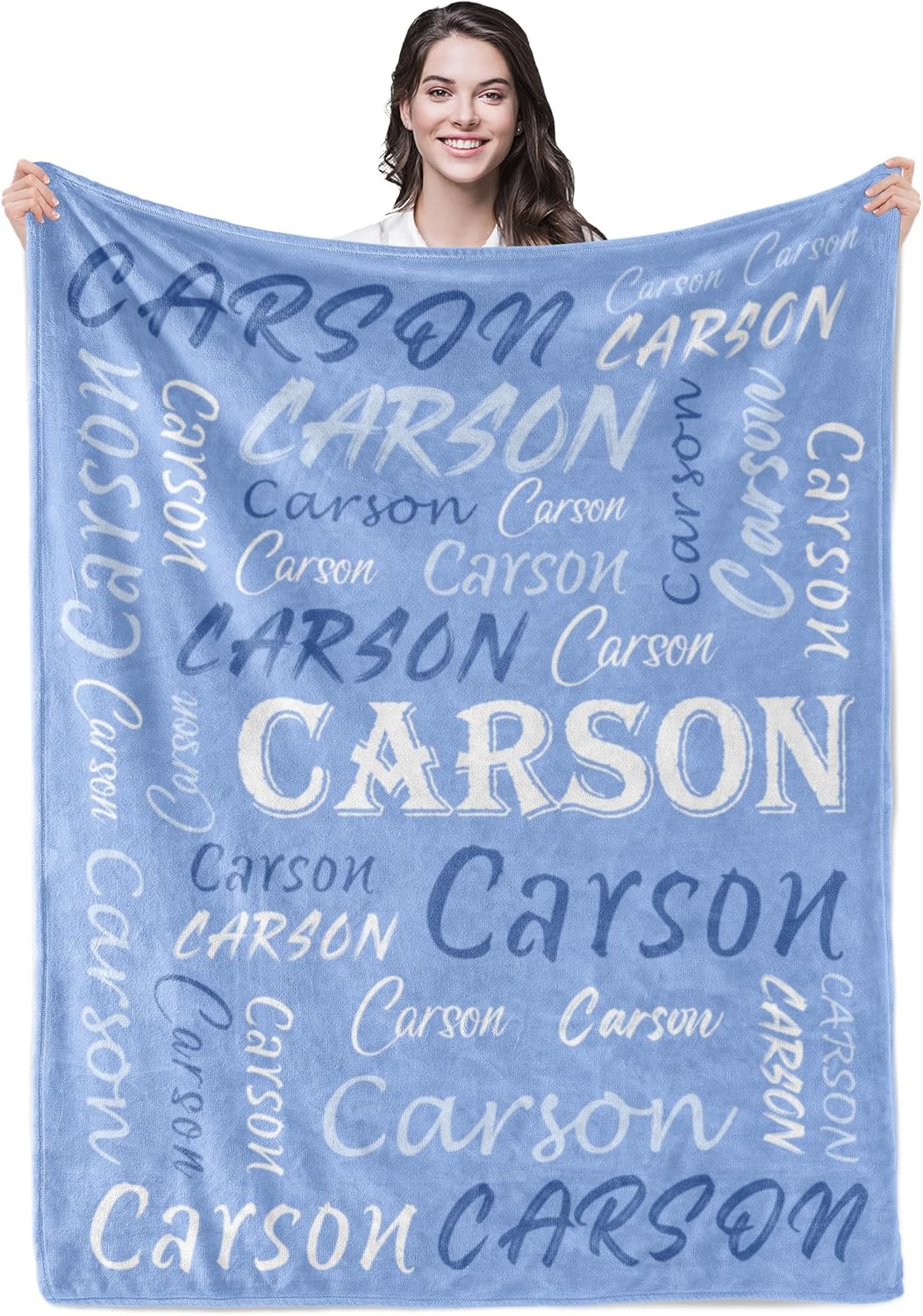 Personalized Name Throw Blanket for Unique Gifts and Comfort