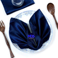 Navy Blue Satin Cloth Napkins 12 x 12 in - Pack of 150