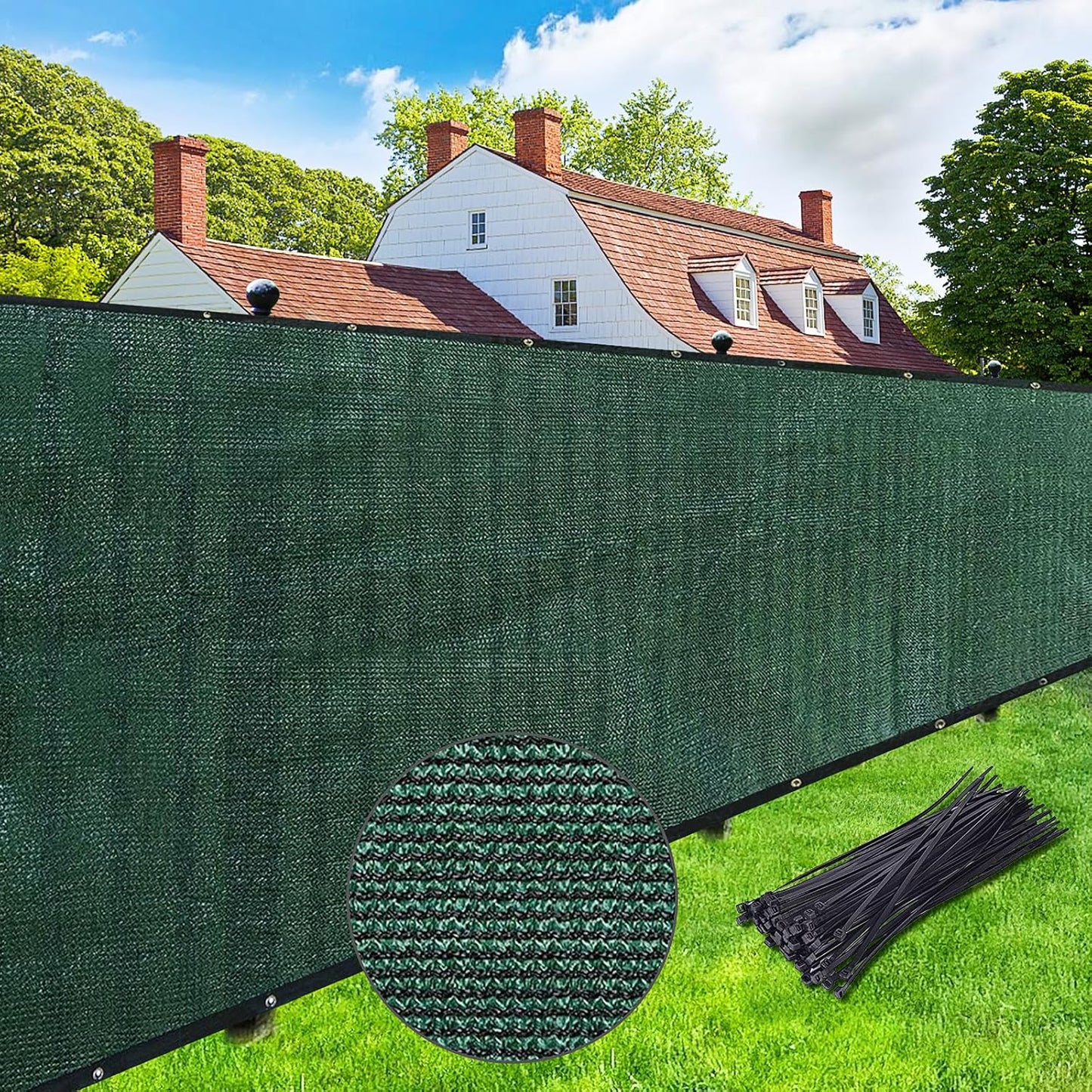 UPGRADE Privacy Screen 4ft x 25ft Fence for Outdoor Shade Cover