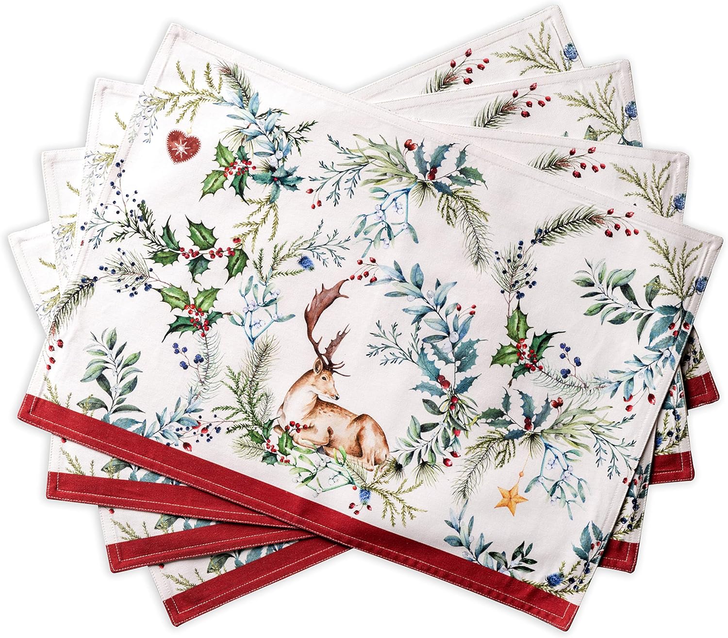 Maison d' Hermine Placemats Set of 4 for Elegant Dining Decor