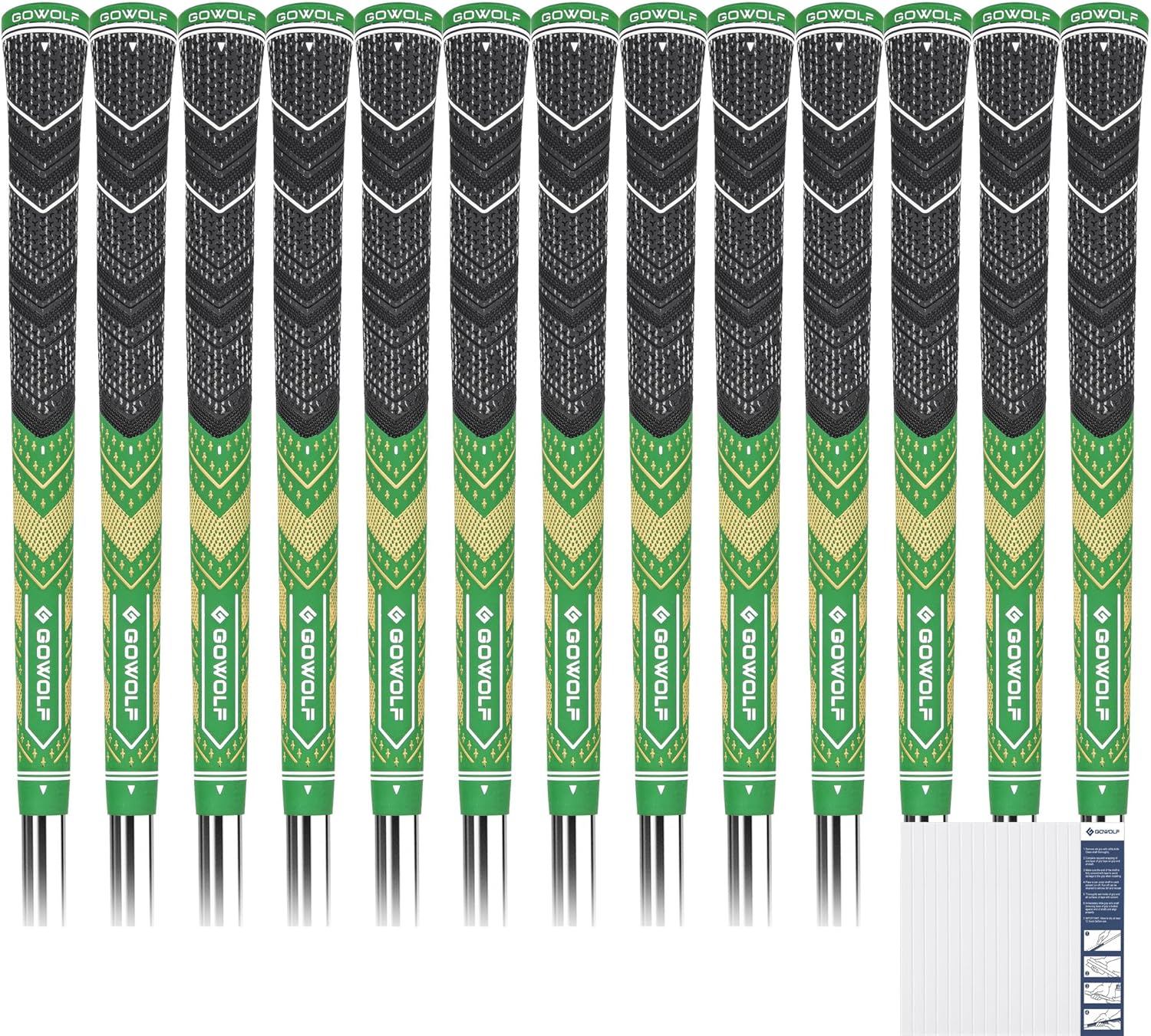 Gowolf Pro Golf Grips Set - 13pcs with Free Tapes
