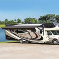 Awnlux Black Motorized Retractable RV Awning 15x8 ft - Motorized Ease