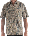 Indo Bay Tropical Hawaiian Cotton Batik Shirt - Hand Printed