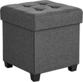 15 Inches Cube Storage Ottoman with Storage Seat - Durable 660 lb