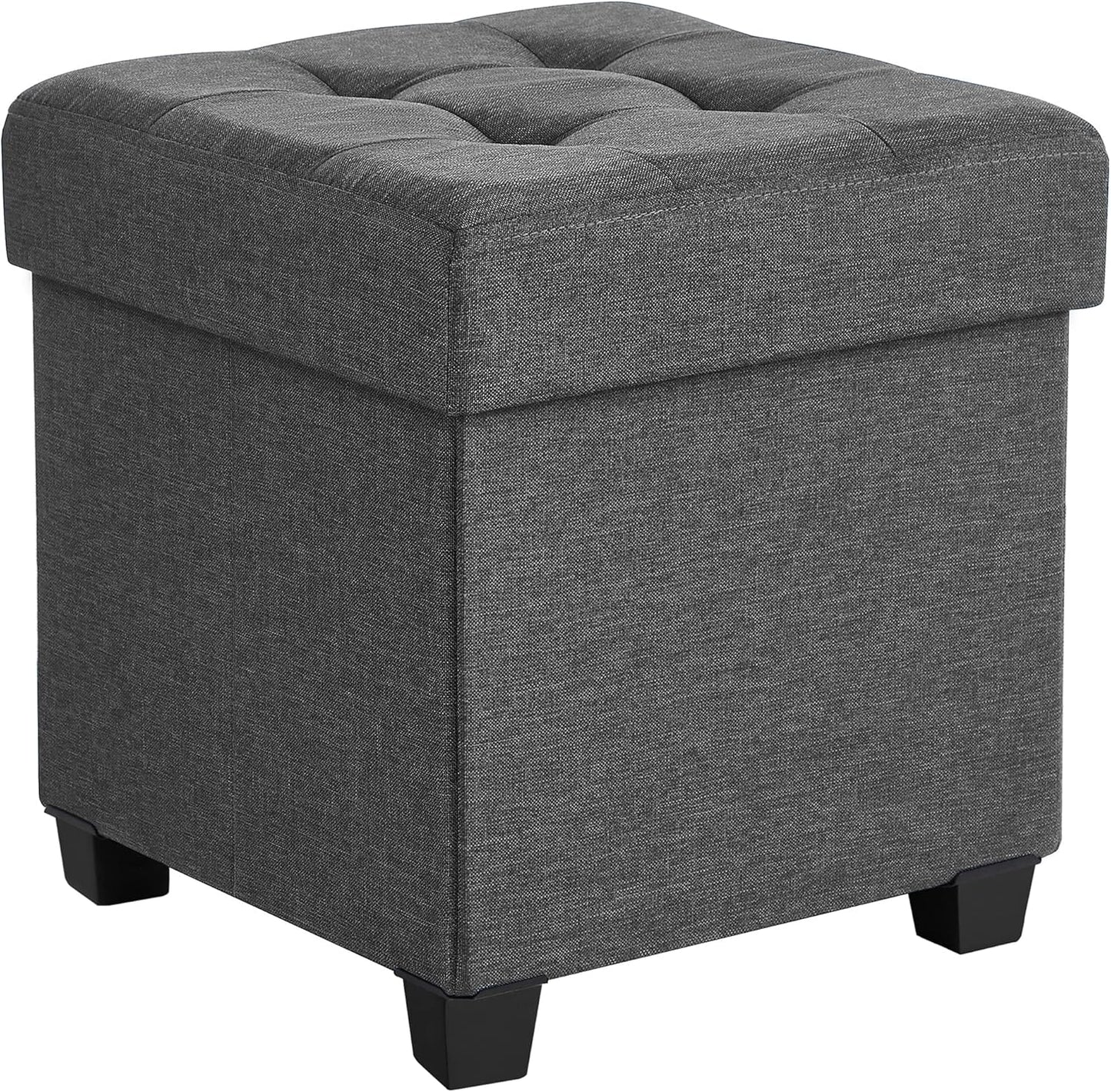 SONGMICS 15 Inches Cube Storage Ottoman for Versatile Use
