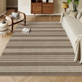 Lahome Striped Easy Jute Rug 8x10 for Indoor Outdoor Use