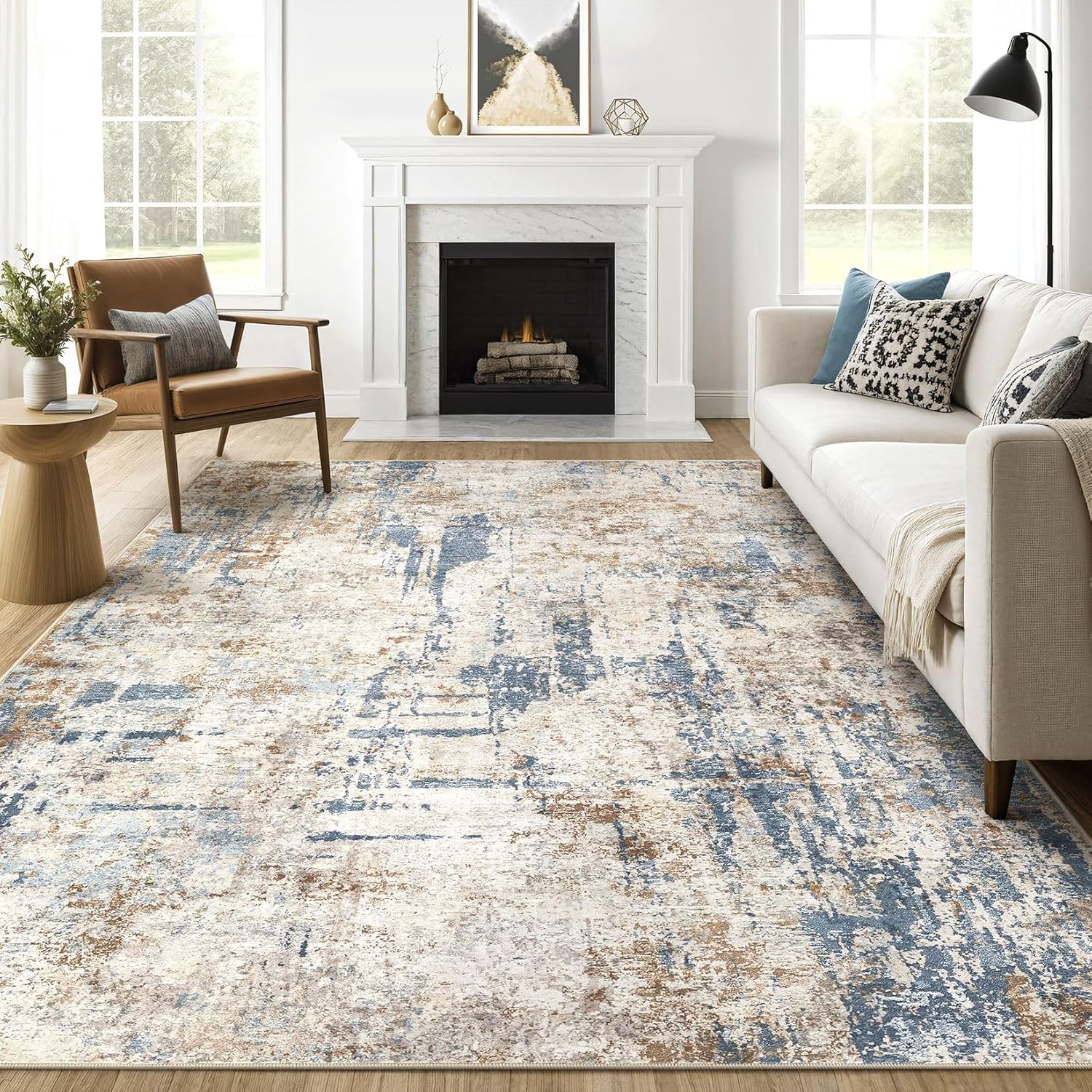 9x12 Area Rug Washable Rugs for Living Room and Bedroom
