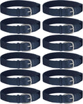 Baseball Belts 12 Pcs Bulk for Men and Women - Adjustable Elastic Pack
