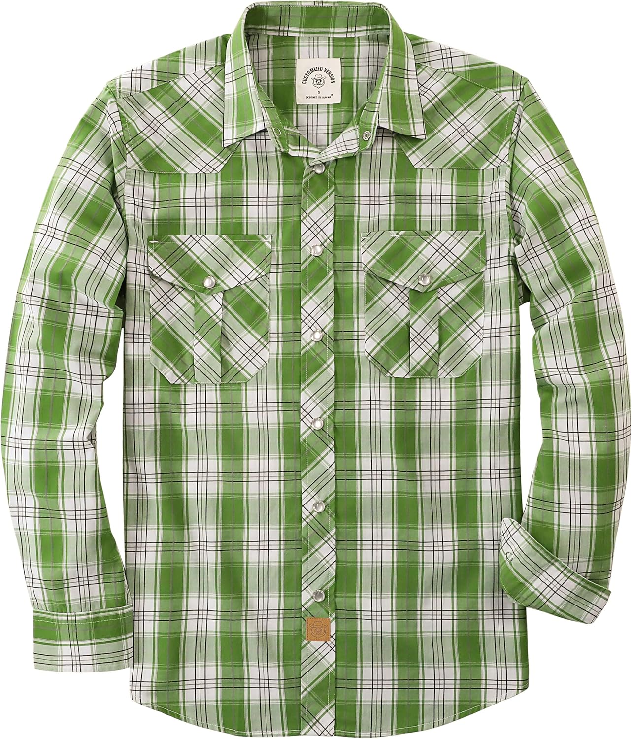 Dubinik Pearl Snap Shirts for Men: Vintage Casual Plaid Style