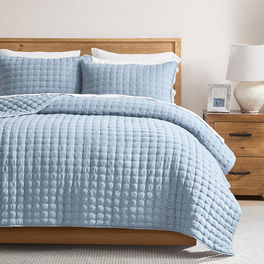 WDCOZY Twin Quilt Size Bedding Set for All Season Comfort