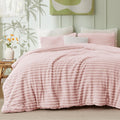Bedsure Fluffy Comforter Set Twin - Super Soft Faux Fur Pink