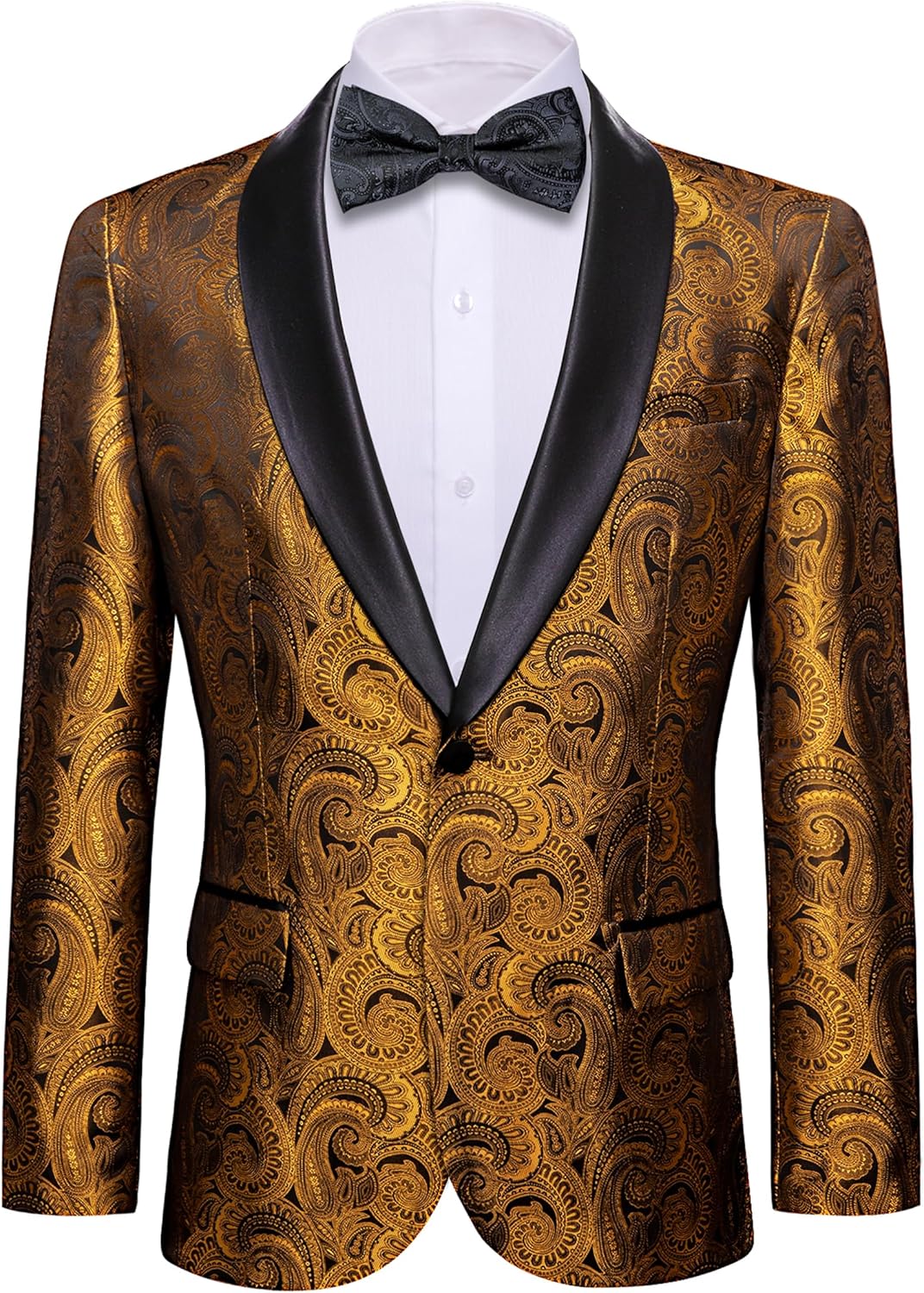 Barry.Wang Blazer for Men Paisley Sport Coat Lightweight Jacket